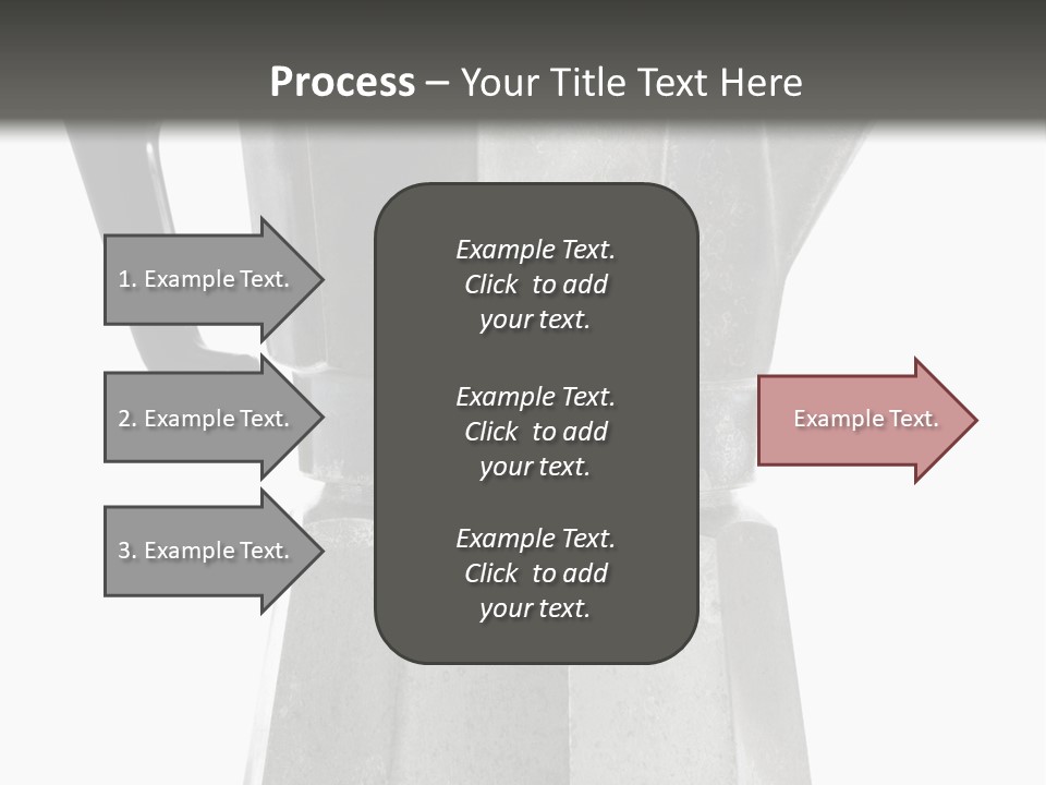 A Silver Coffee Pot With A Black Handle PowerPoint Template