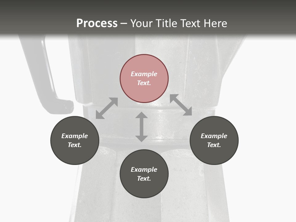 A Silver Coffee Pot With A Black Handle PowerPoint Template