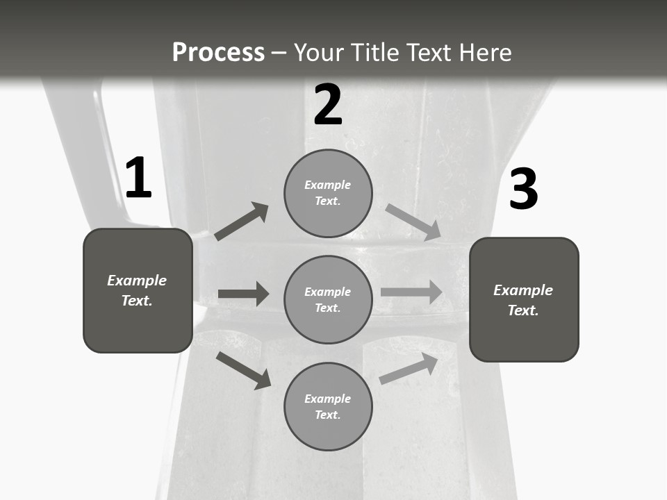 A Silver Coffee Pot With A Black Handle PowerPoint Template