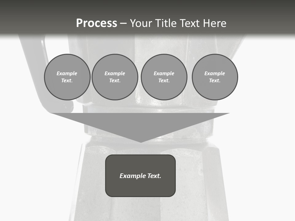 A Silver Coffee Pot With A Black Handle PowerPoint Template