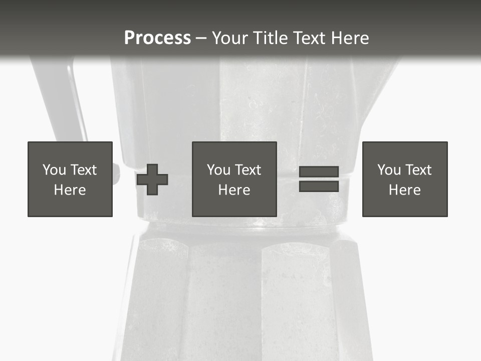 A Silver Coffee Pot With A Black Handle PowerPoint Template
