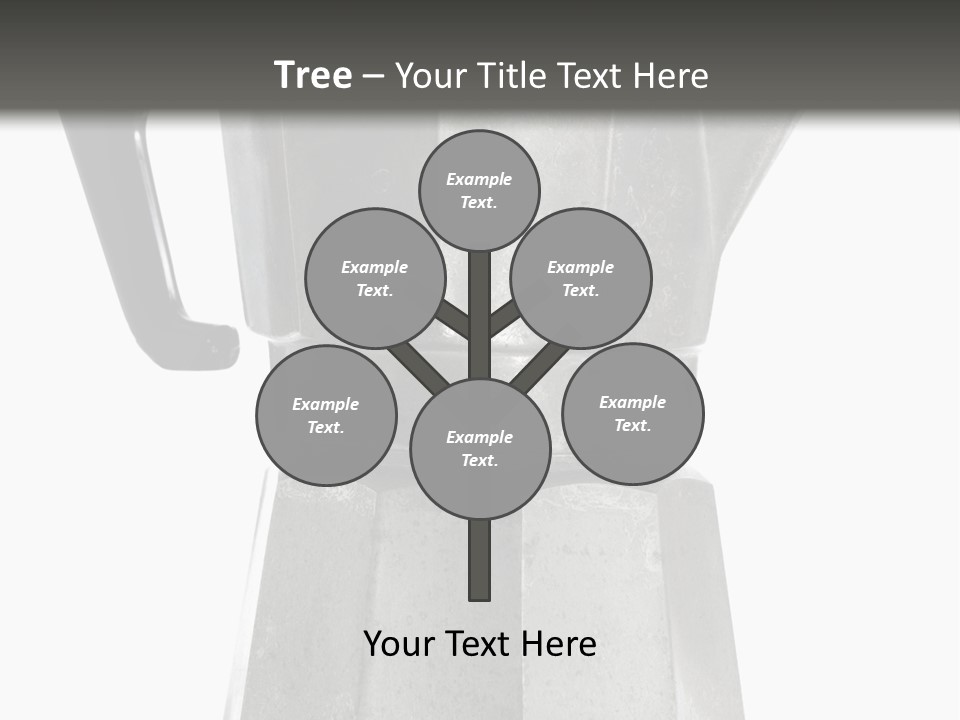 A Silver Coffee Pot With A Black Handle PowerPoint Template