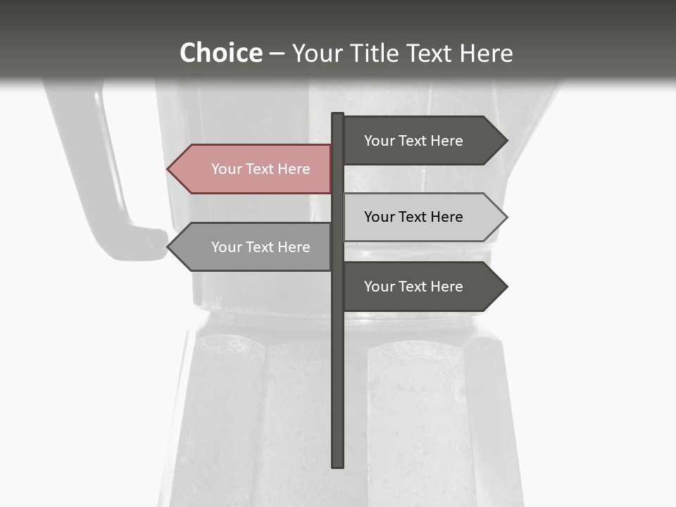 A Silver Coffee Pot With A Black Handle PowerPoint Template