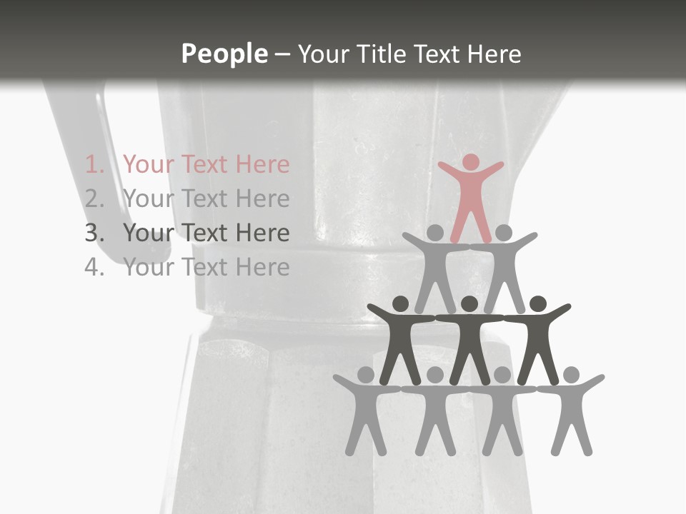 A Silver Coffee Pot With A Black Handle PowerPoint Template