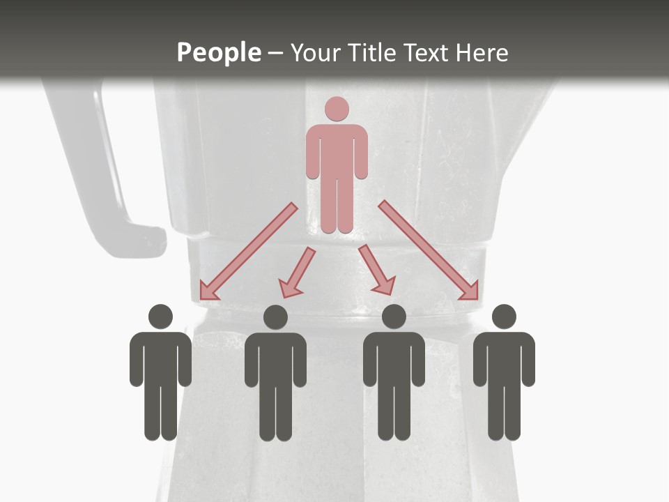 A Silver Coffee Pot With A Black Handle PowerPoint Template