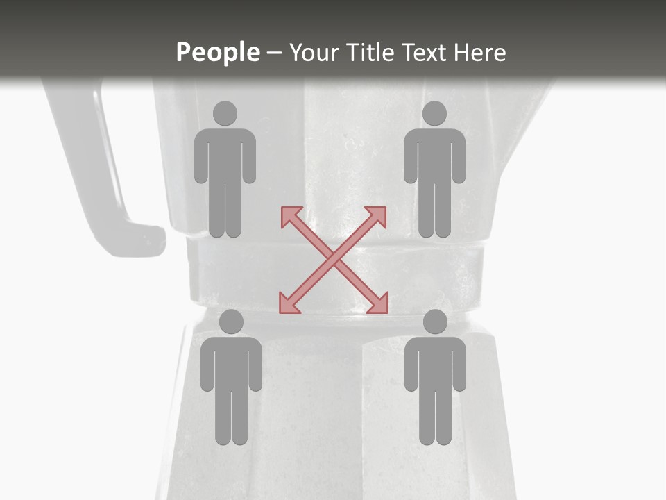 A Silver Coffee Pot With A Black Handle PowerPoint Template