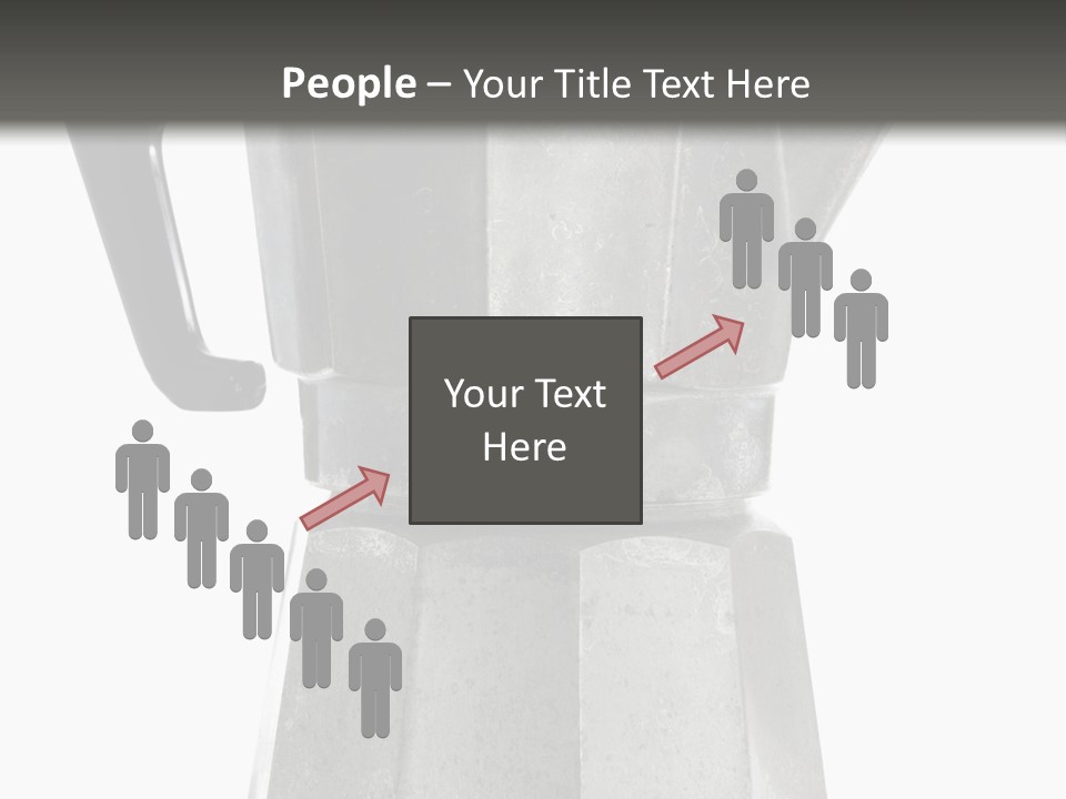 A Silver Coffee Pot With A Black Handle PowerPoint Template