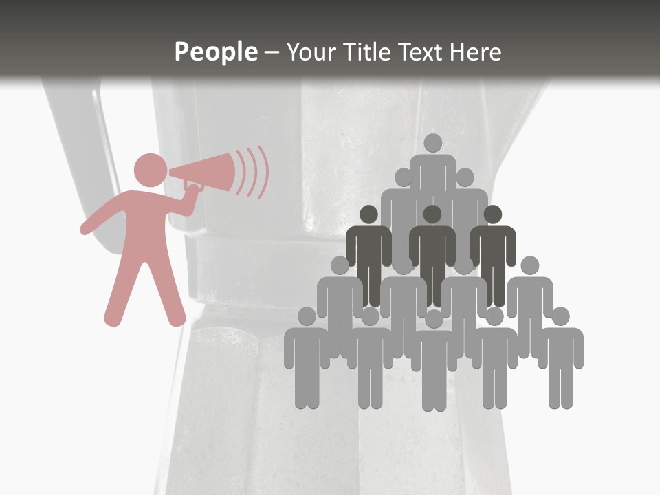 A Silver Coffee Pot With A Black Handle PowerPoint Template