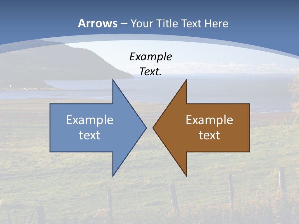 A Green Field With A Lake In The Background PowerPoint Template