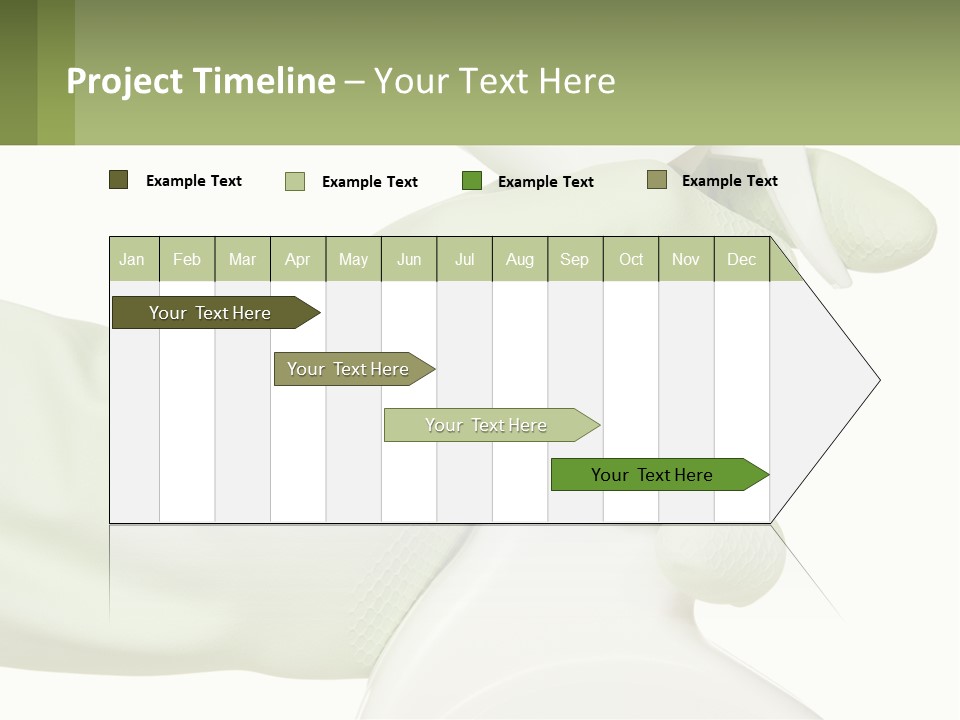 A Green Gloved Hand Holding A White Bottle Of Liquid PowerPoint Template