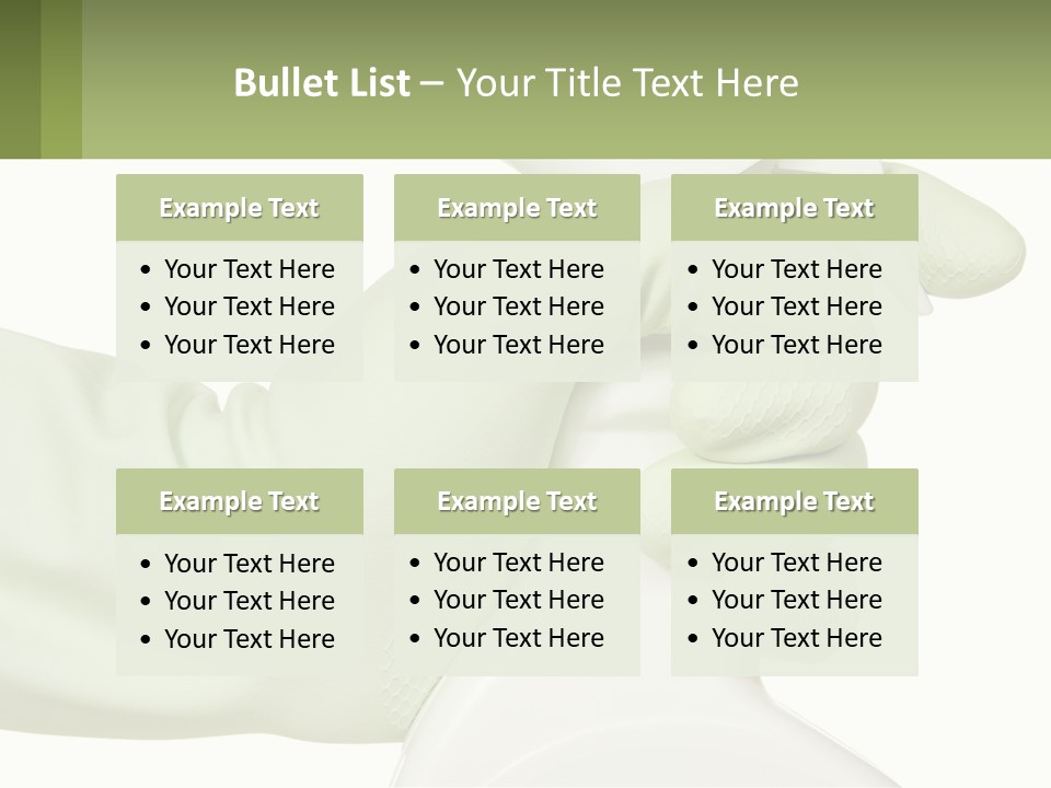 A Green Gloved Hand Holding A White Bottle Of Liquid PowerPoint Template