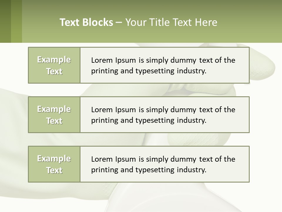 A Green Gloved Hand Holding A White Bottle Of Liquid PowerPoint Template