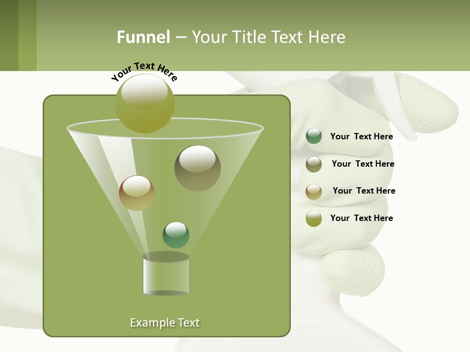 A Green Gloved Hand Holding A White Bottle Of Liquid PowerPoint Template