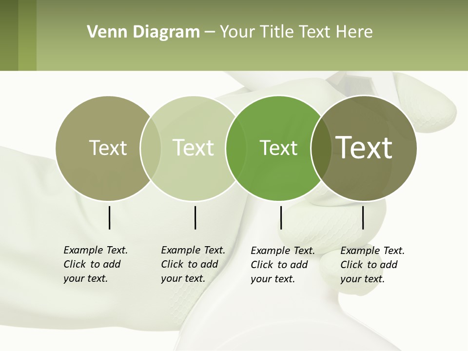 A Green Gloved Hand Holding A White Bottle Of Liquid PowerPoint Template