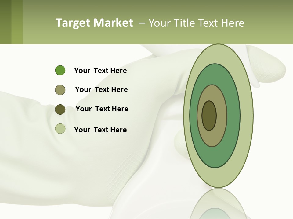 A Green Gloved Hand Holding A White Bottle Of Liquid PowerPoint Template