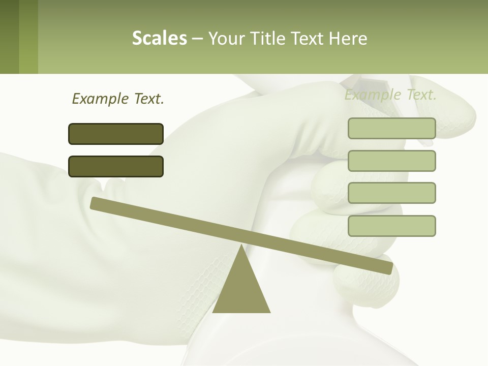 A Green Gloved Hand Holding A White Bottle Of Liquid PowerPoint Template