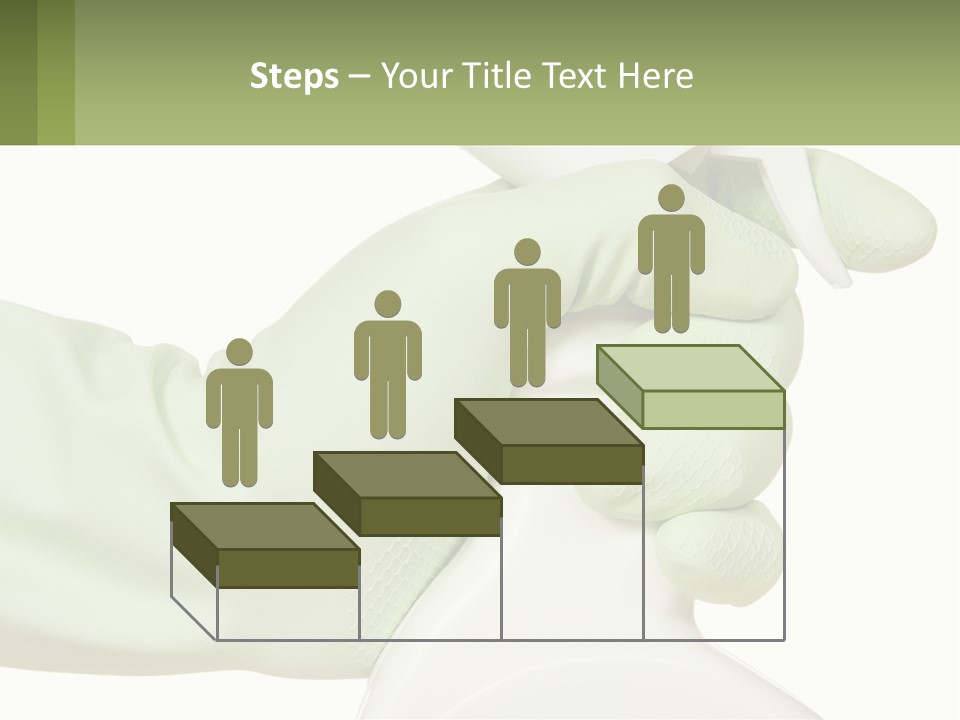 A Green Gloved Hand Holding A White Bottle Of Liquid PowerPoint Template