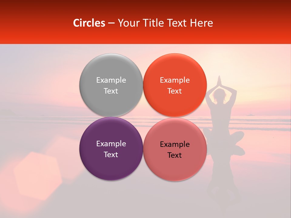 A Person Doing Yoga On The Beach At Sunset PowerPoint Template