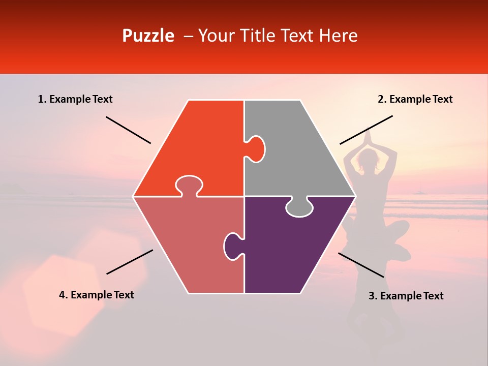 A Person Doing Yoga On The Beach At Sunset PowerPoint Template