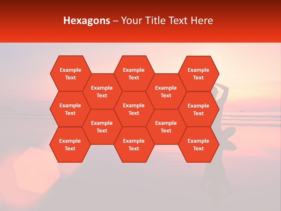 A Person Doing Yoga On The Beach At Sunset PowerPoint Template