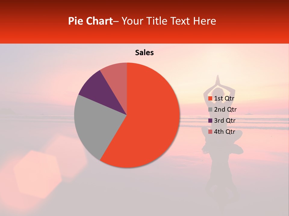 A Person Doing Yoga On The Beach At Sunset PowerPoint Template