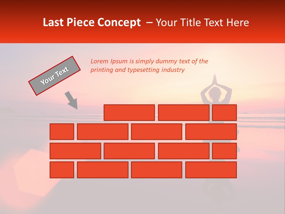 A Person Doing Yoga On The Beach At Sunset PowerPoint Template