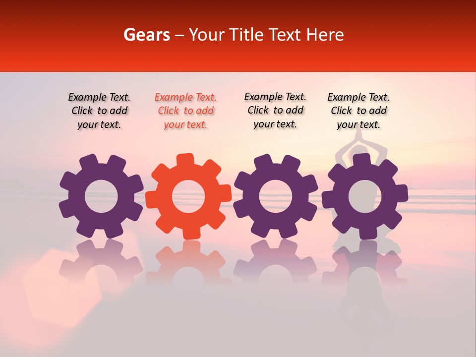 A Person Doing Yoga On The Beach At Sunset PowerPoint Template