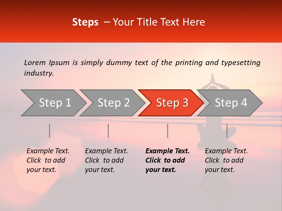A Person Doing Yoga On The Beach At Sunset PowerPoint Template