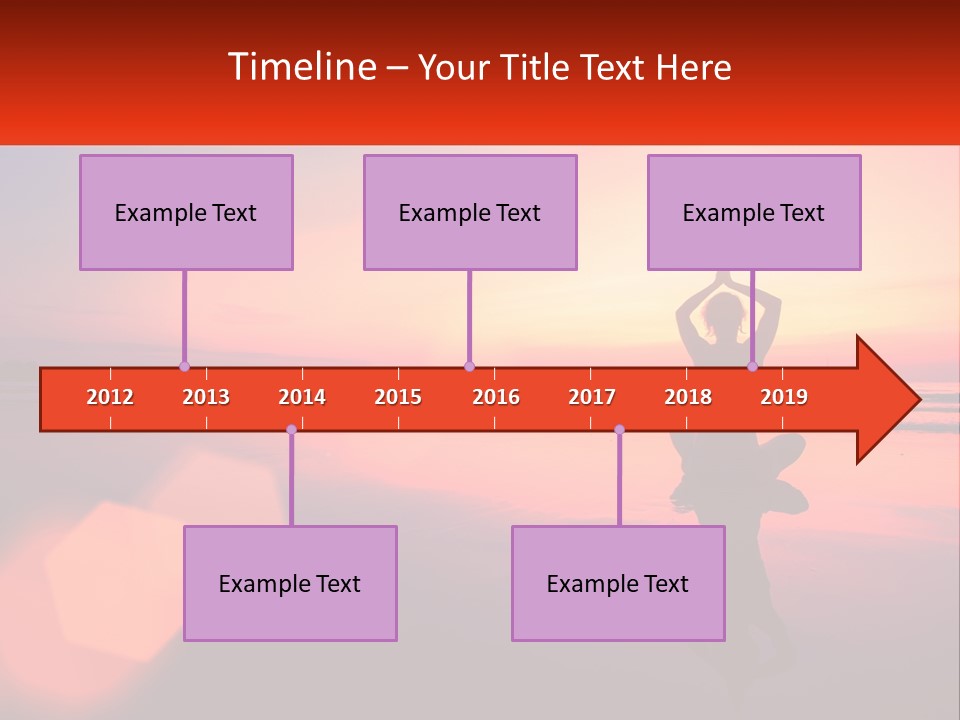 A Person Doing Yoga On The Beach At Sunset PowerPoint Template