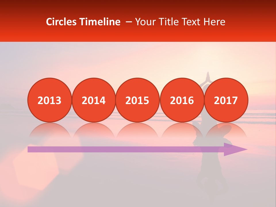 A Person Doing Yoga On The Beach At Sunset PowerPoint Template