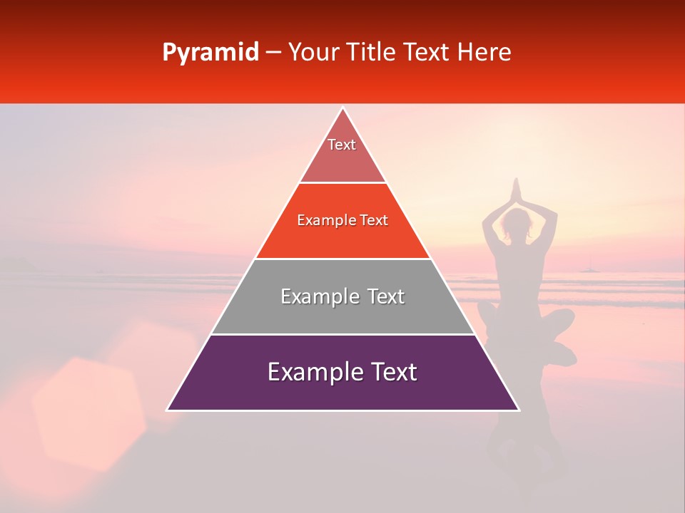 A Person Doing Yoga On The Beach At Sunset PowerPoint Template