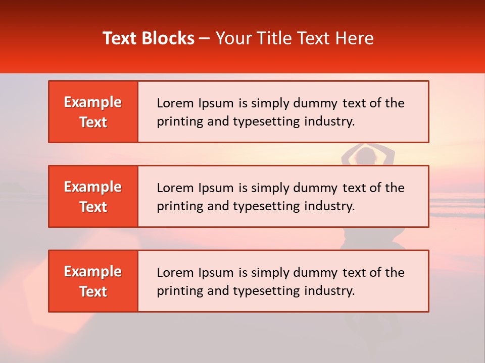 A Person Doing Yoga On The Beach At Sunset PowerPoint Template