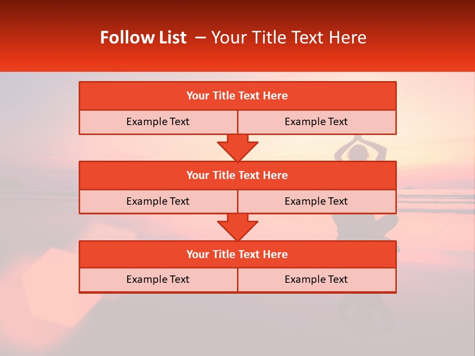 A Person Doing Yoga On The Beach At Sunset PowerPoint Template