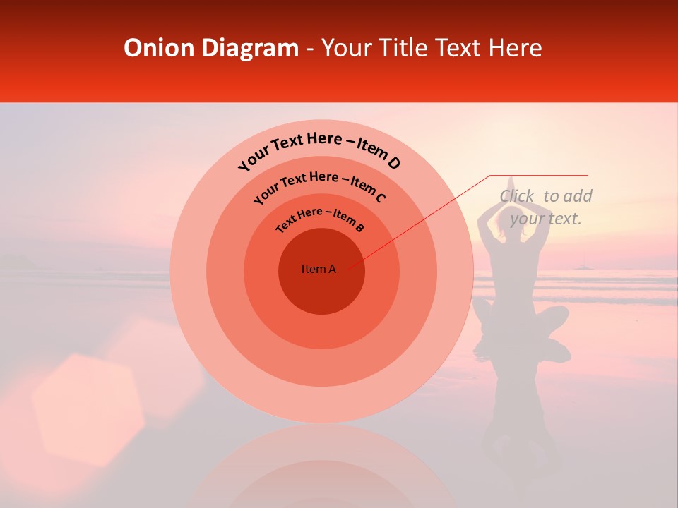 A Person Doing Yoga On The Beach At Sunset PowerPoint Template