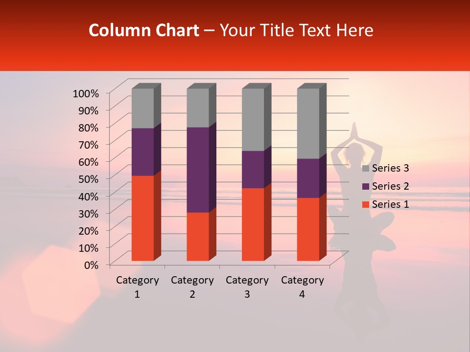 A Person Doing Yoga On The Beach At Sunset PowerPoint Template