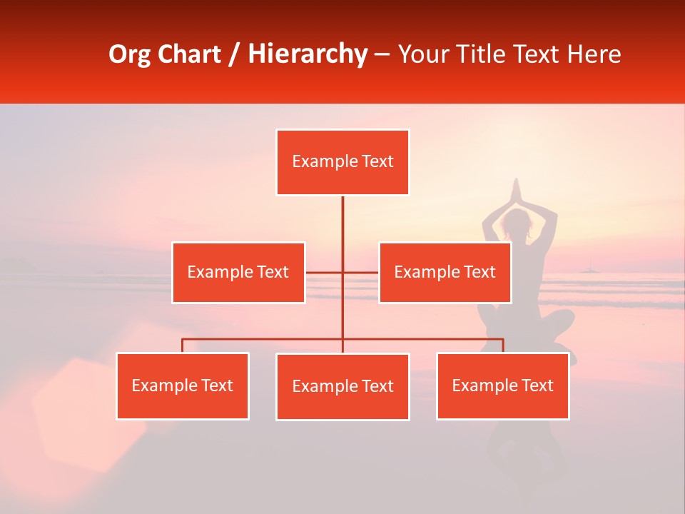 A Person Doing Yoga On The Beach At Sunset PowerPoint Template