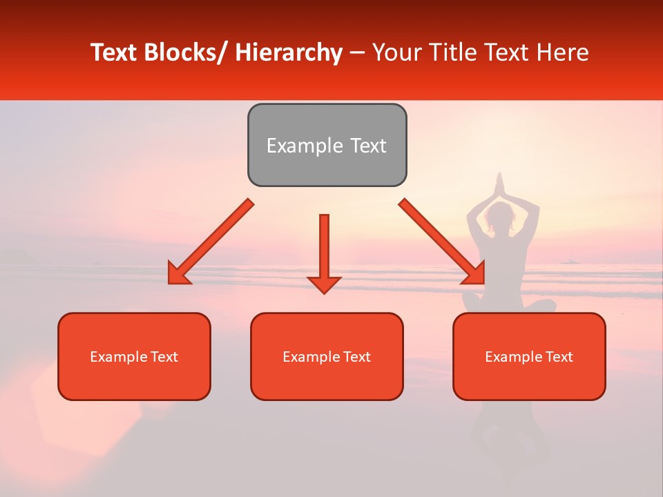 A Person Doing Yoga On The Beach At Sunset PowerPoint Template