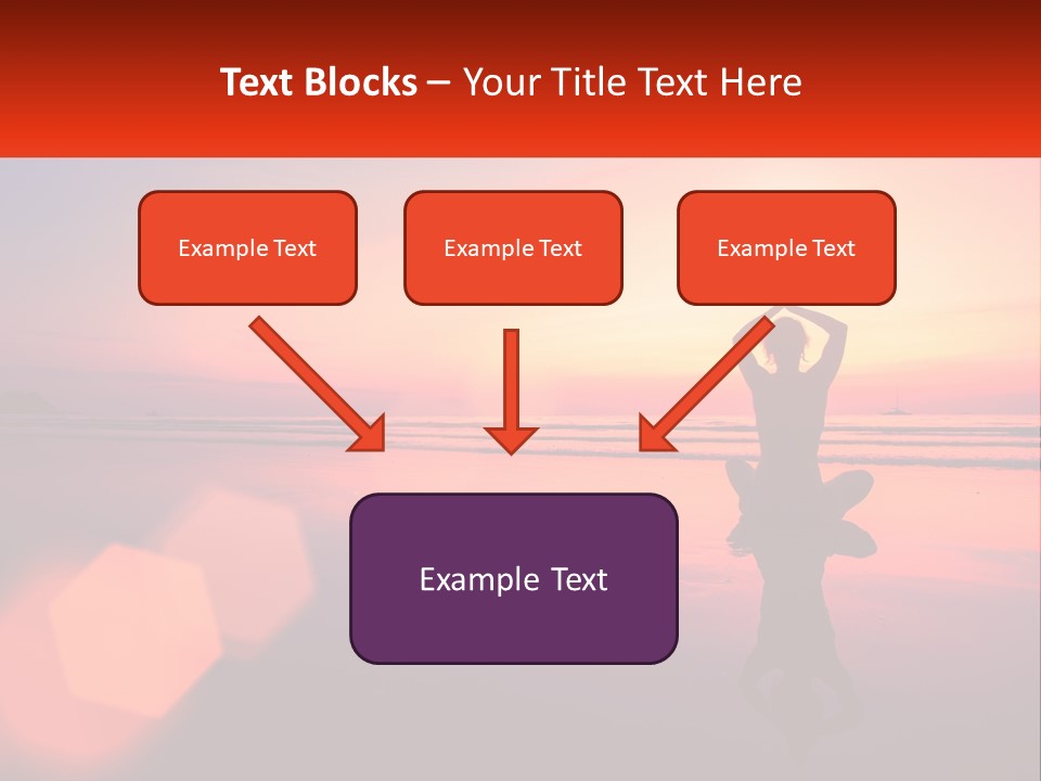 A Person Doing Yoga On The Beach At Sunset PowerPoint Template