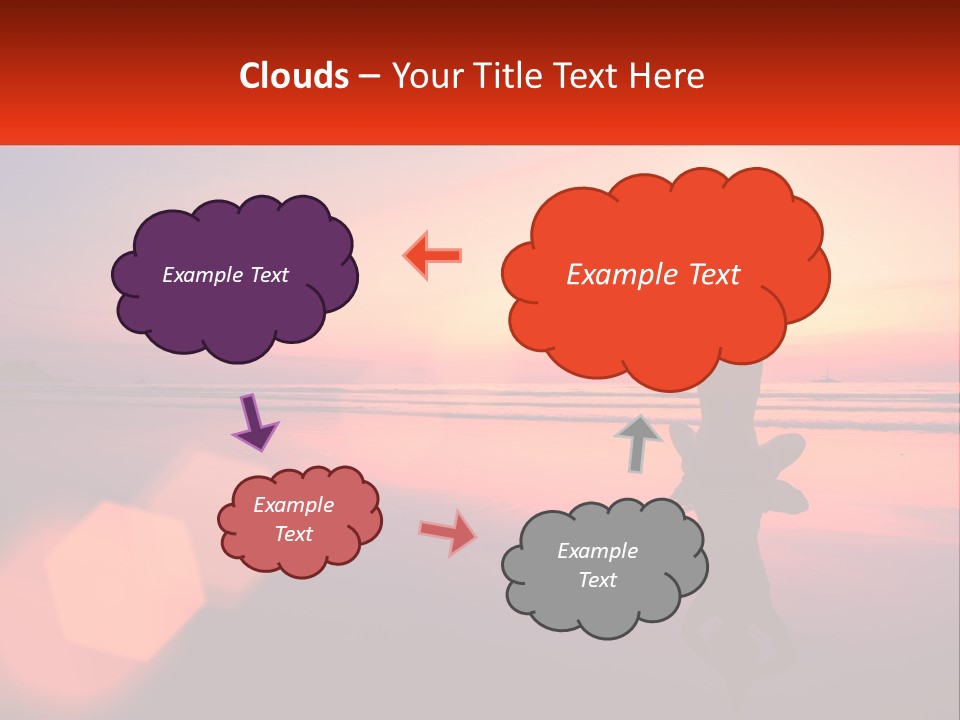 A Person Doing Yoga On The Beach At Sunset PowerPoint Template