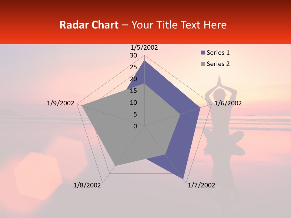 A Person Doing Yoga On The Beach At Sunset PowerPoint Template