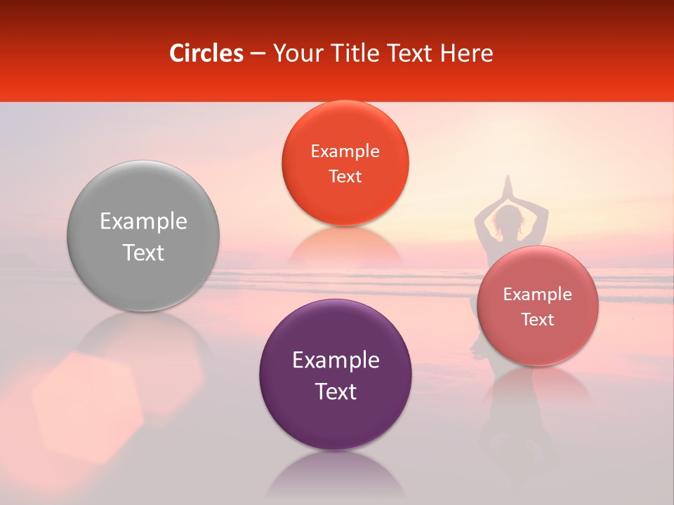 A Person Doing Yoga On The Beach At Sunset PowerPoint Template