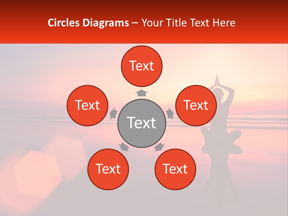 A Person Doing Yoga On The Beach At Sunset PowerPoint Template