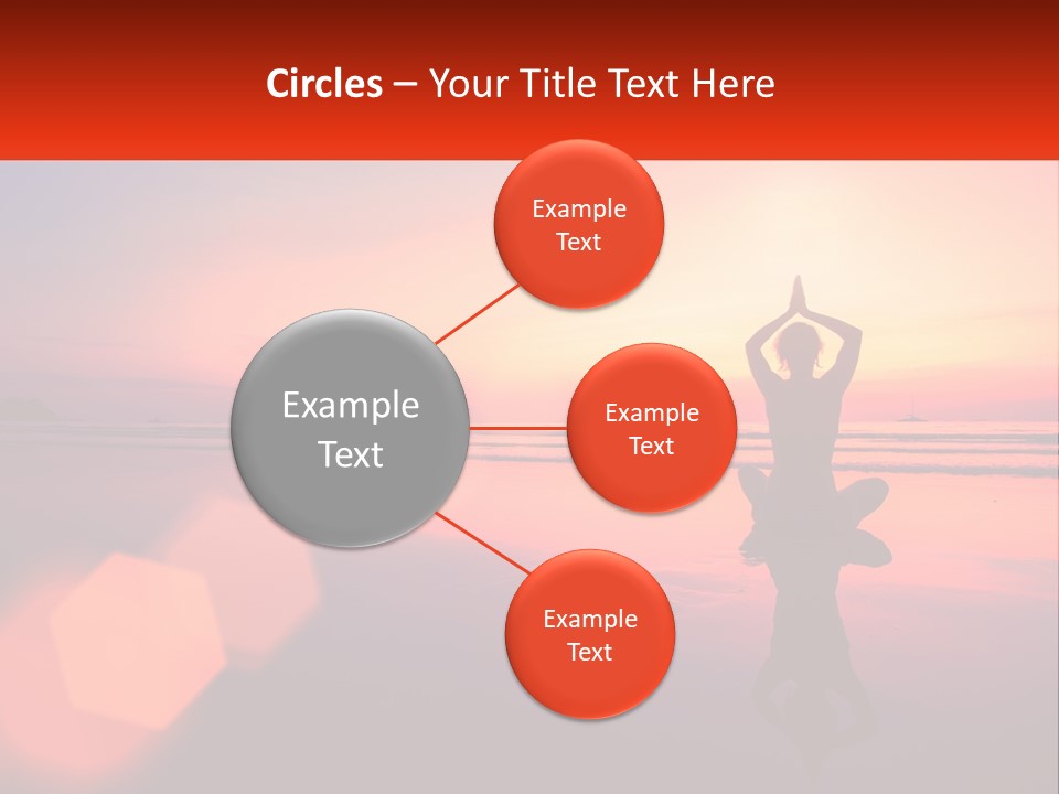 A Person Doing Yoga On The Beach At Sunset PowerPoint Template