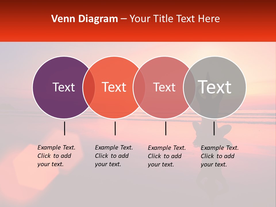 A Person Doing Yoga On The Beach At Sunset PowerPoint Template