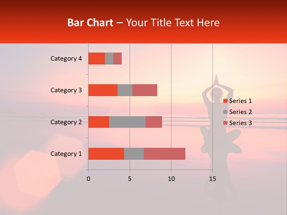 A Person Doing Yoga On The Beach At Sunset PowerPoint Template