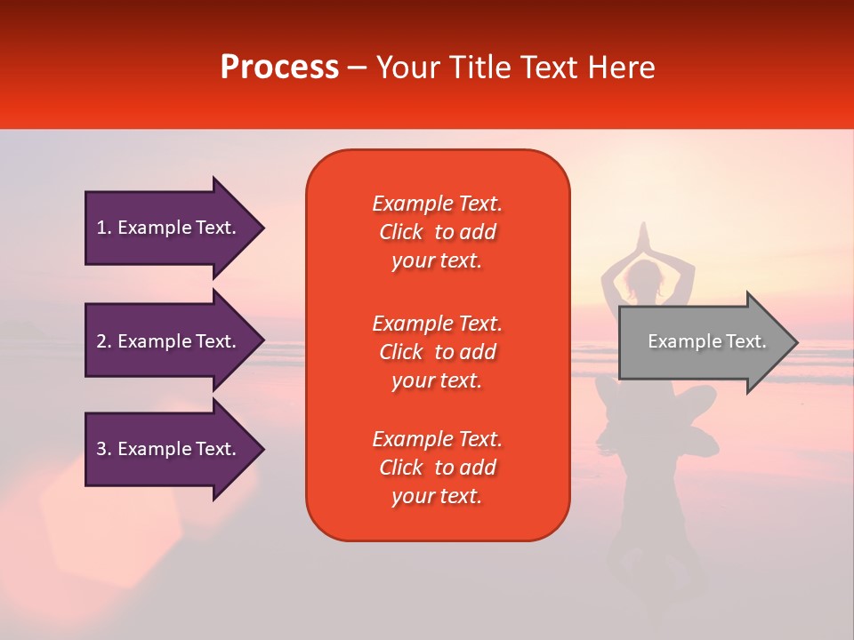 A Person Doing Yoga On The Beach At Sunset PowerPoint Template