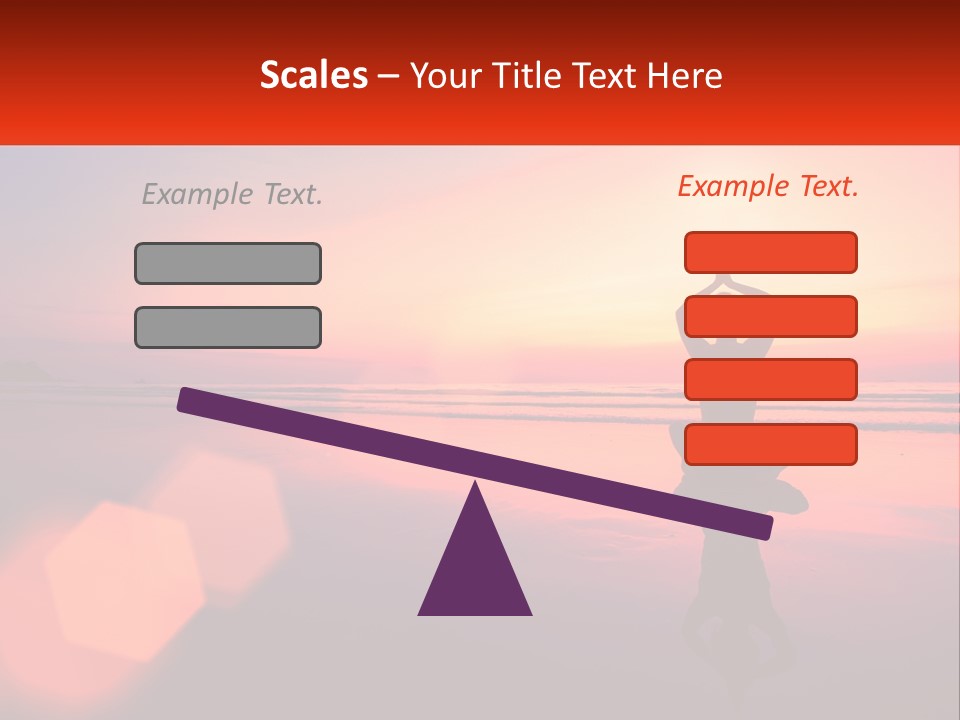 A Person Doing Yoga On The Beach At Sunset PowerPoint Template