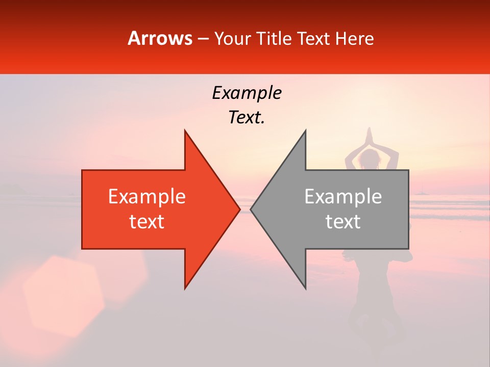 A Person Doing Yoga On The Beach At Sunset PowerPoint Template