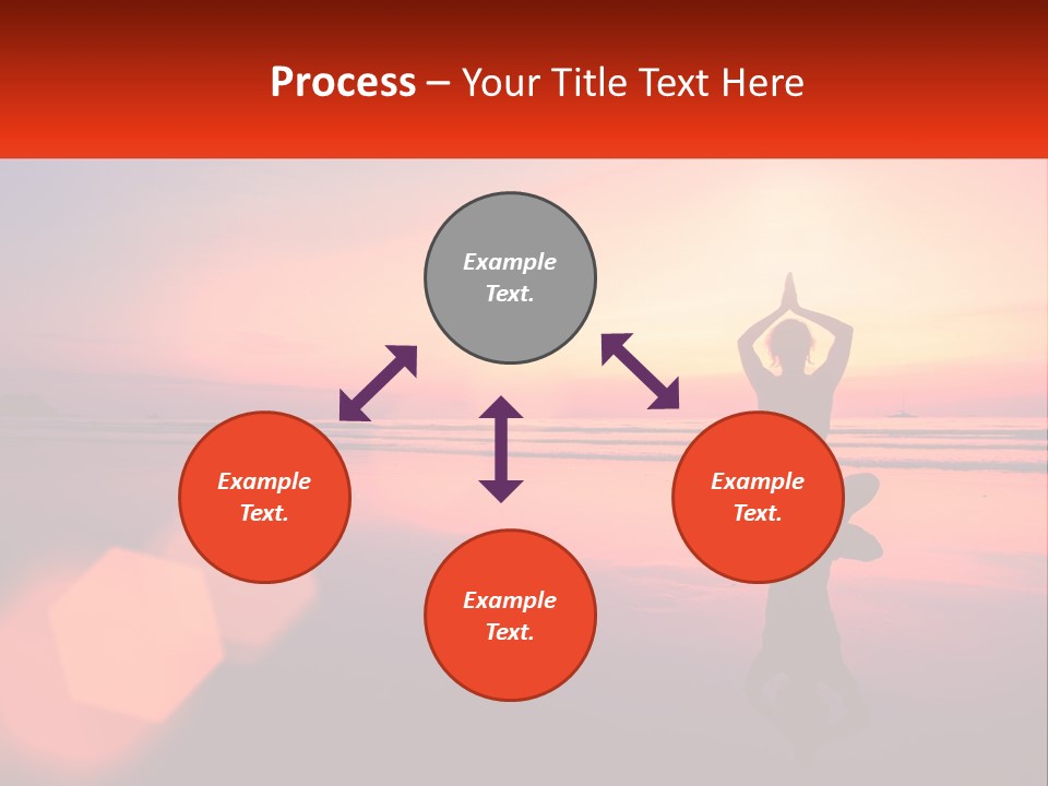 A Person Doing Yoga On The Beach At Sunset PowerPoint Template