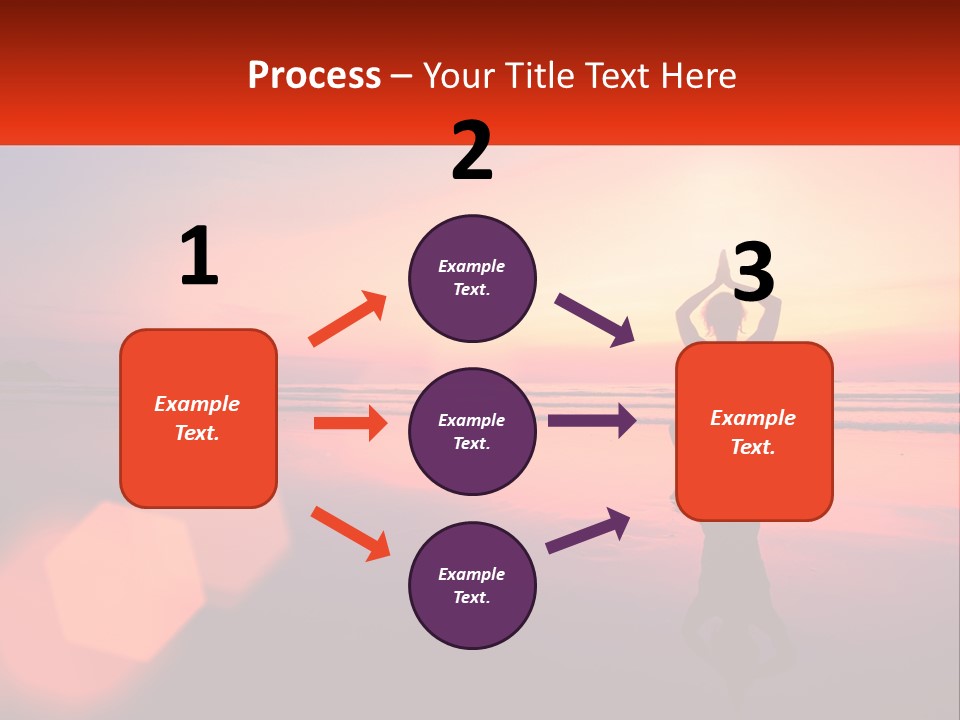 A Person Doing Yoga On The Beach At Sunset PowerPoint Template